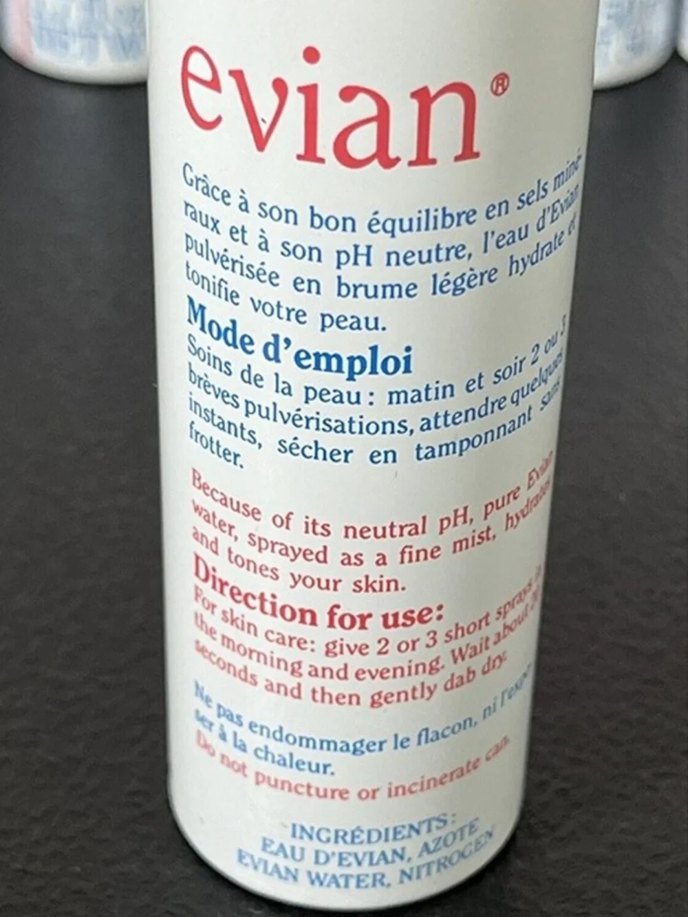 RARE VINTAGE 1980s Evian Brumisateur Atomizer Spray White Pink NEW 6 Pc Set